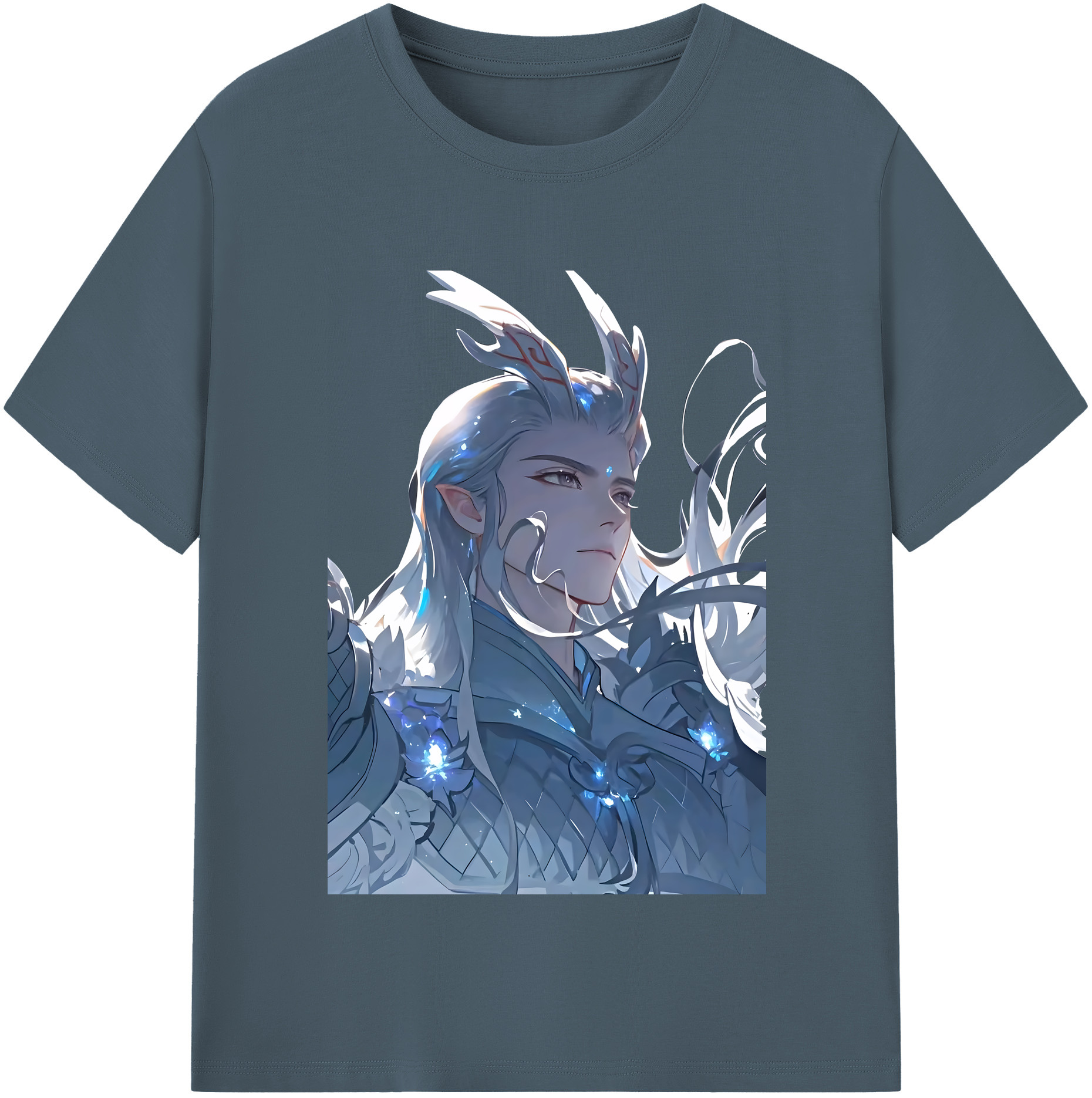 （画像用） Ne Zha 2 ナタ 魔童の大暴れ 綿100％半袖Tシャツ（フロントプリント）